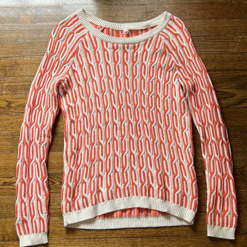 WILLOW CLAY COTTON/ACRYLIC SWEATER, SIZE S